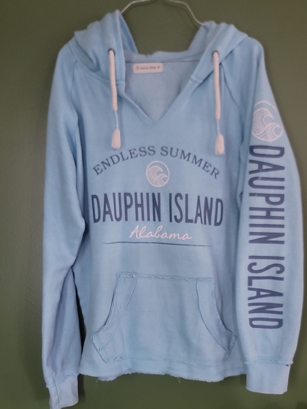 Ocean Drive Light Blue V-Neck Hoodie